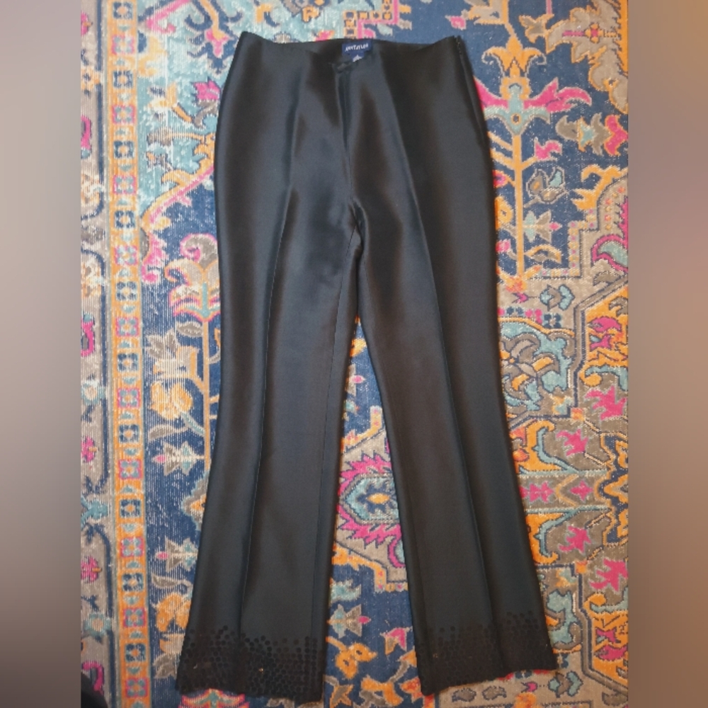 Ann Taylor 100% Silk Pants With Sequin Detail At Seam